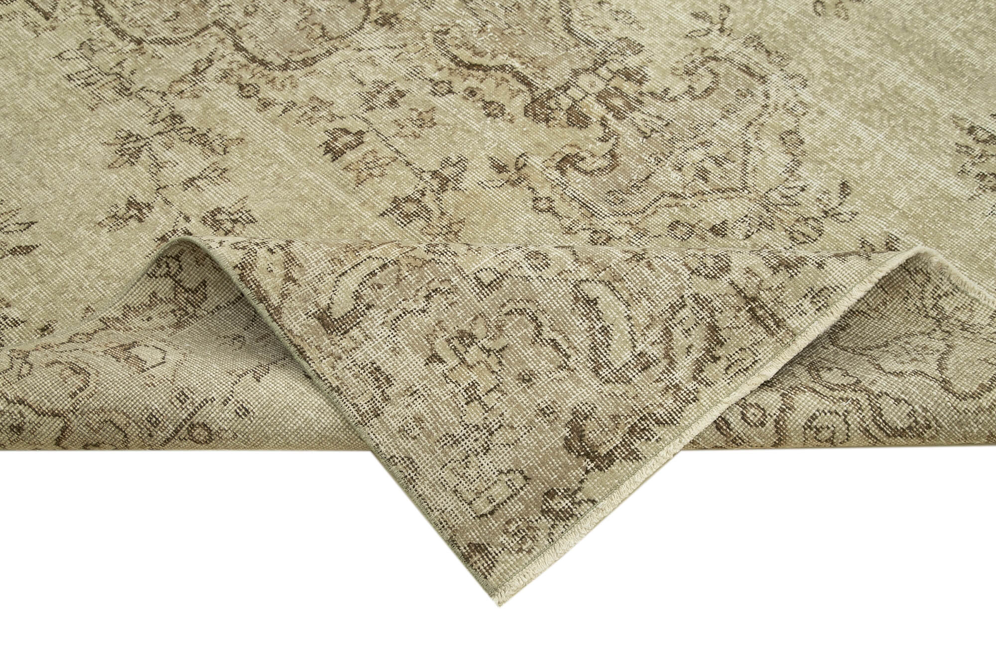 Hand-knotted rustic turkish beige rug 200 cm x 308 cm