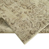 Hand-knotted rustic turkish beige rug 200 cm x 308 cm