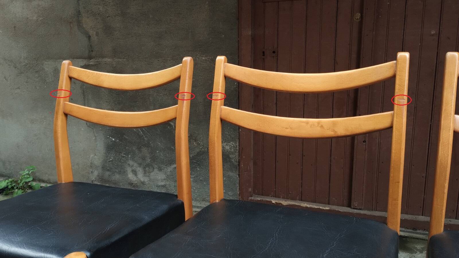 Set of 4 Scandinavian chairs from the 60s