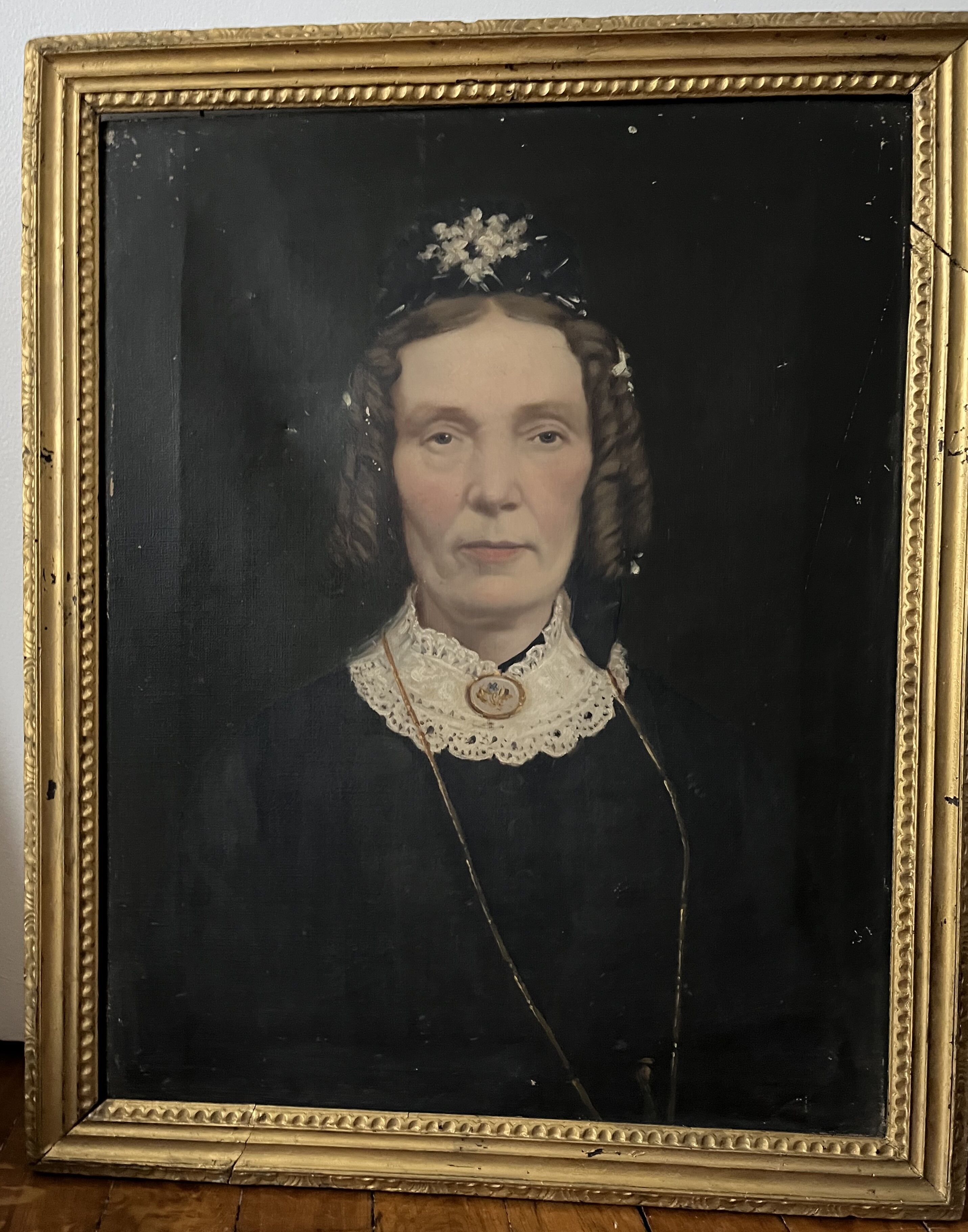 Oil on canvas portrait of a woman