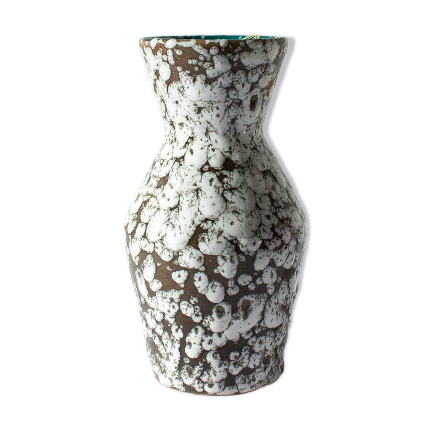 Scheurich Vase 523-18 Ceramic Fat Lava, 1960's