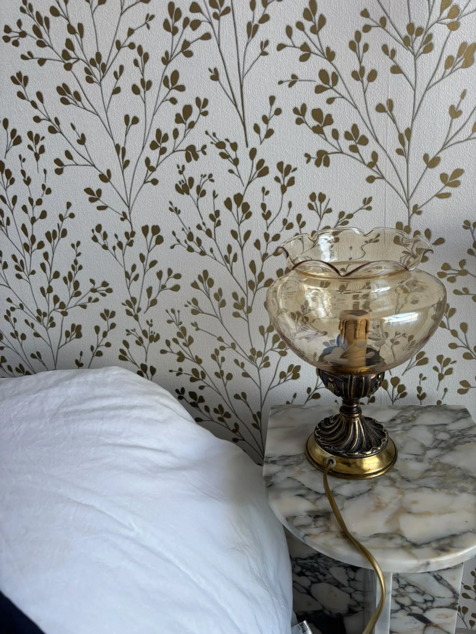 Pair of vintage Targetti bedside lamps - Candle bulb night lights