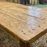 Table de ferme 19ème en sapin et châtaignier