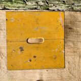 Yellow wooden high stool