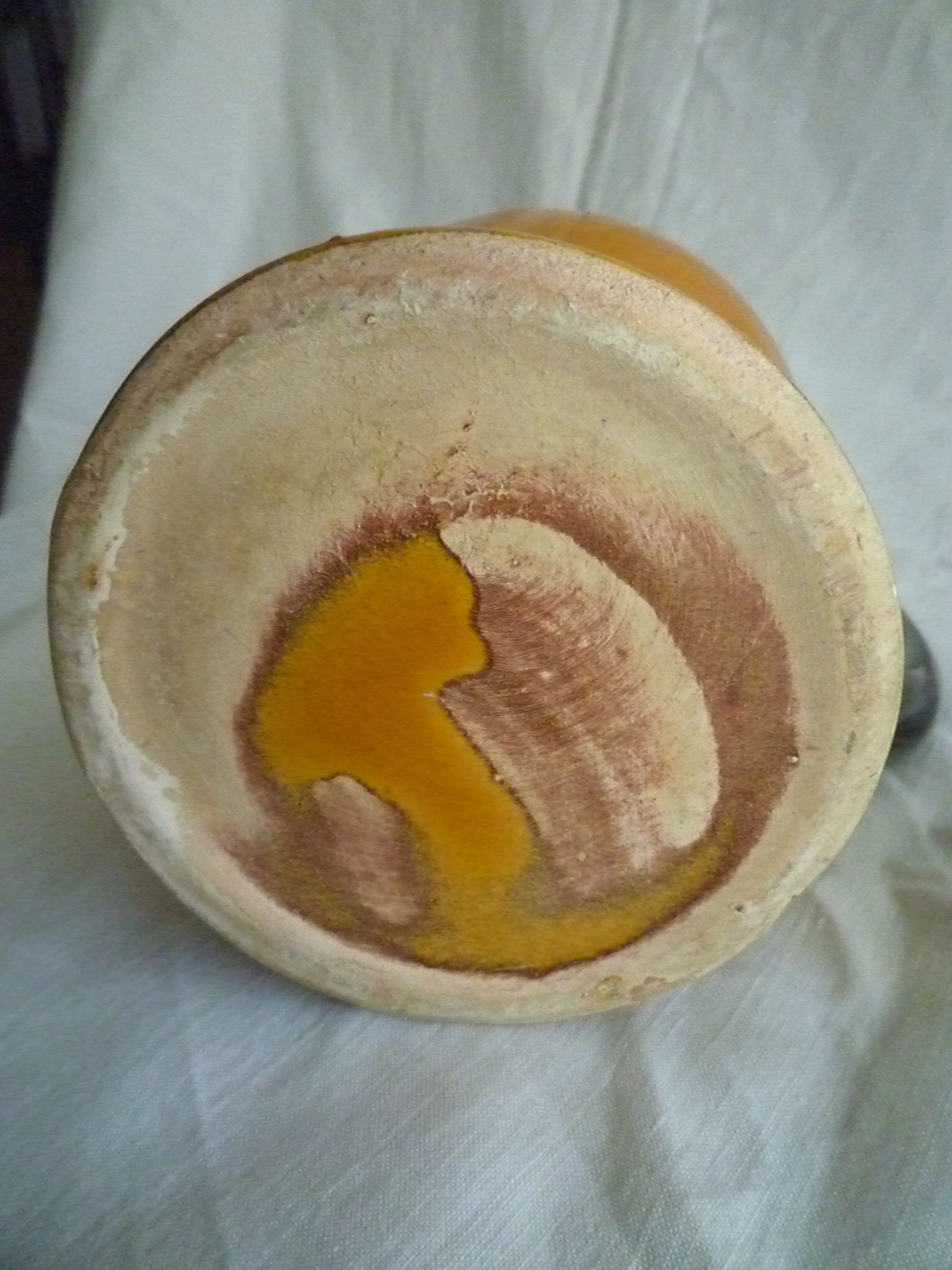 Service to orangeade in glazed earth, 1970s