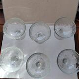 set of 6 thick glass ice cups decor vintage fruits