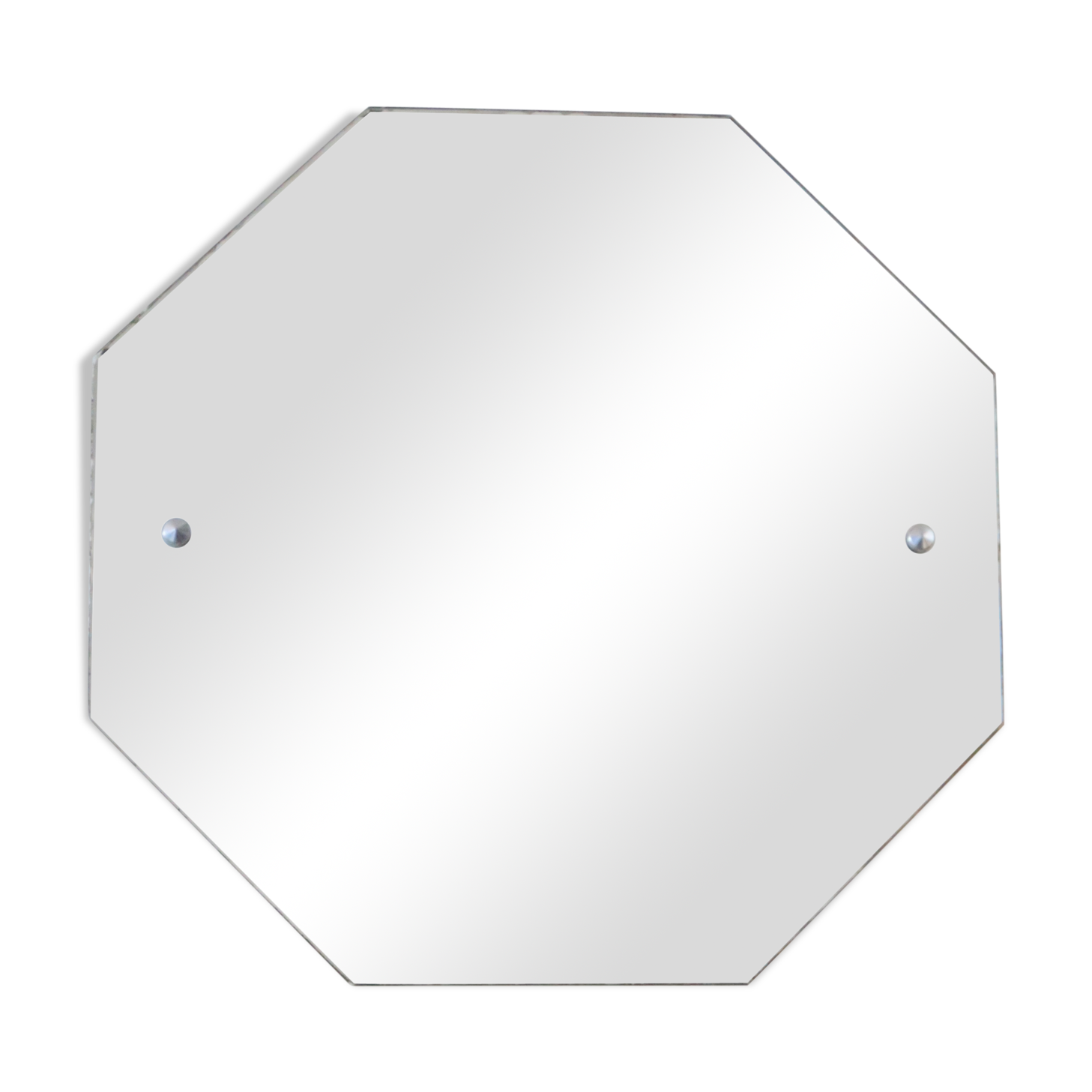 Octagonal bevelled wall mirror