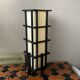 Japanese lamp Tarogo 80s wood and paper Kozo