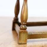 Authentic solid wood and green marble pedestal