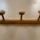 Antique wooden wall coat rack