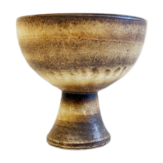 Mid Century Diabolo shaped ceramic planter / flower pot