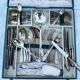 Complete cutlery in silver metal 62 pieces 12 place settings