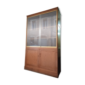 Large Bookcase, Solid Wood Display Cabinet, Functional Design 1950s, 1960s