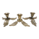 Trio of brass candle holders décor holly