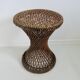 Tam Tam stool in rattan and canework 60s 70s