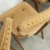 4 chairs and 2 Lounge armchairs by Roger Landault, ABC edition, 1950.