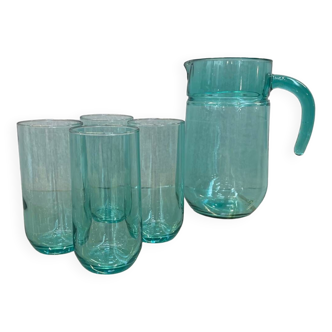 Vintage pitcher and glasses set