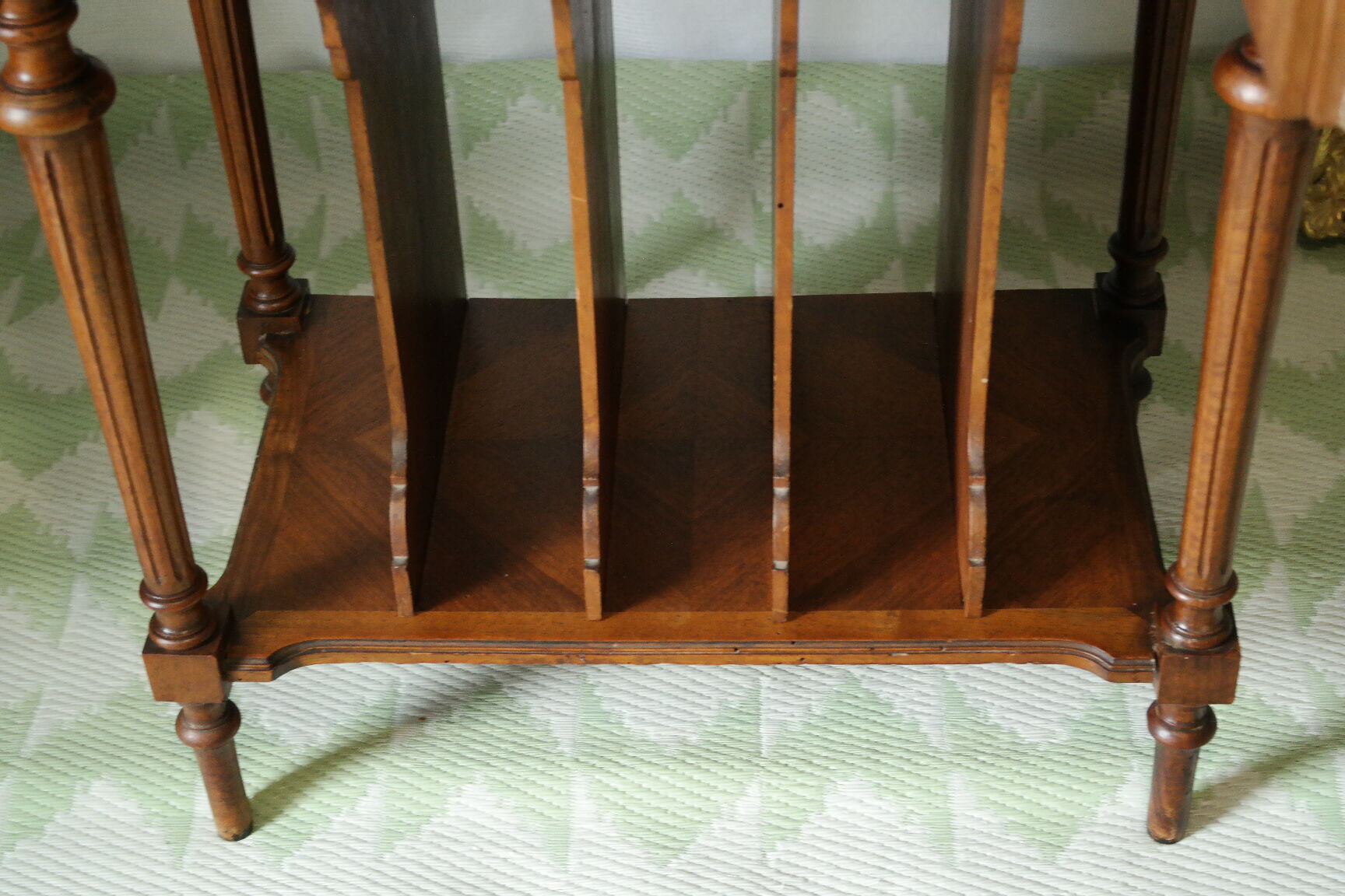Louis XVI style music cabinet in walnut, 20th century.