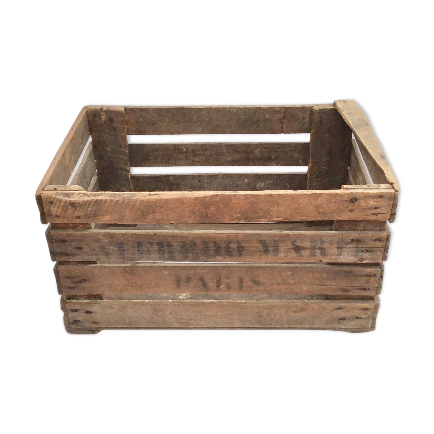 Old wooden box stamped dimension: height -33cm- width -61 cm- Pr-33cm-