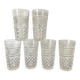 Vintage high glasses made of molded glass
