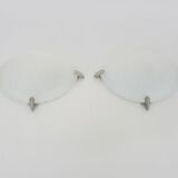 Pair of half-moon wall lights from the 1980s in Italy