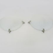 Pair of half-moon wall lights from the 1980s in Italy