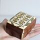 Old wooden box and mother-of-pearl