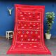 Moroccan berber carpet made ethnic red hand 132x240 cm