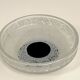 Daum circa 1950: frosted glass caviar cup on black pedestal