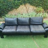 3 seater leather sofa 1970