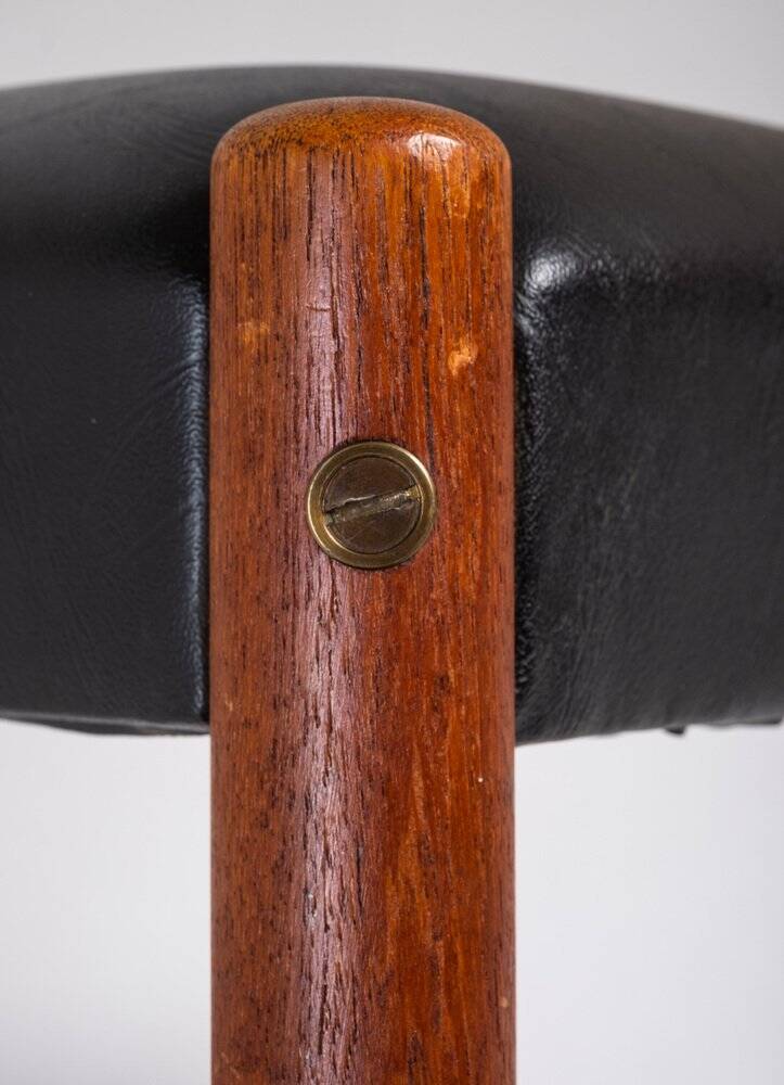 Three-Legged Teak Stool, Denmark, 1960s