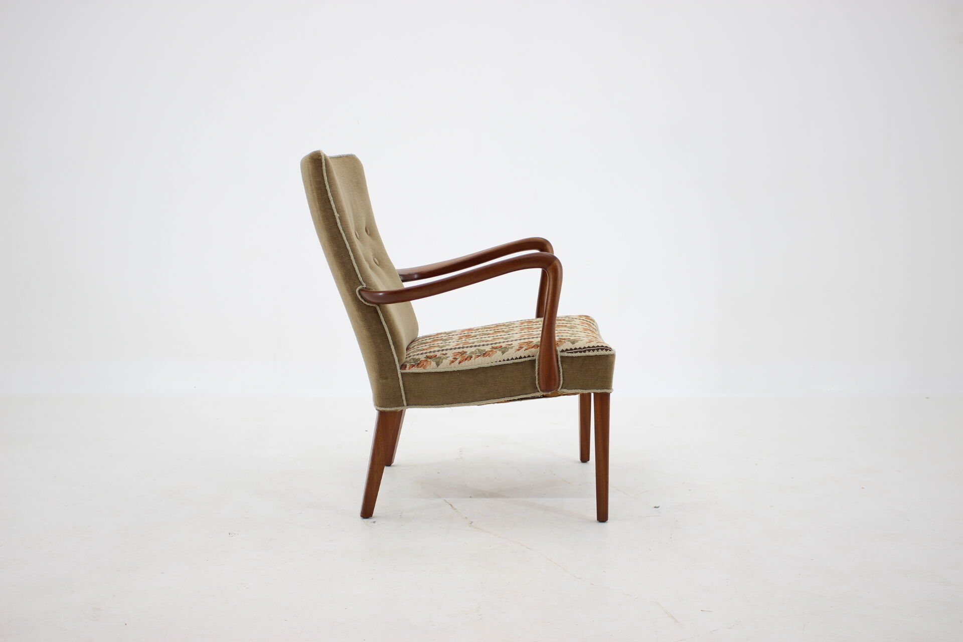 1940s Alfred Christensen teak armchair, Denmark