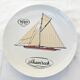 Auteuil Porcelain - Set of 6 Flat Plates - Nautical Theme