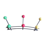 Vintage wall coat rack