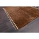 Vintage Turkish hand-knotted wool cotton brown kilim area rug 129x149