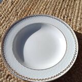 Twelve white porcelain plates