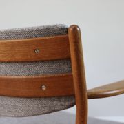 Pair of vintage Scandinavian Poul Volther J72 oak armchairs, 1960s