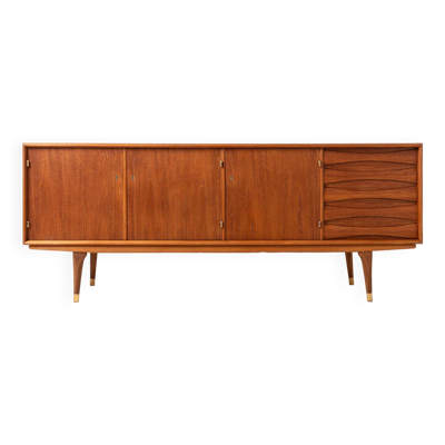 Buffet Sven Andersen en teck, moderne scandinave, moderne du milieu du siècle, années 1950