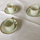 3 cups and their limoges porcelain undercup