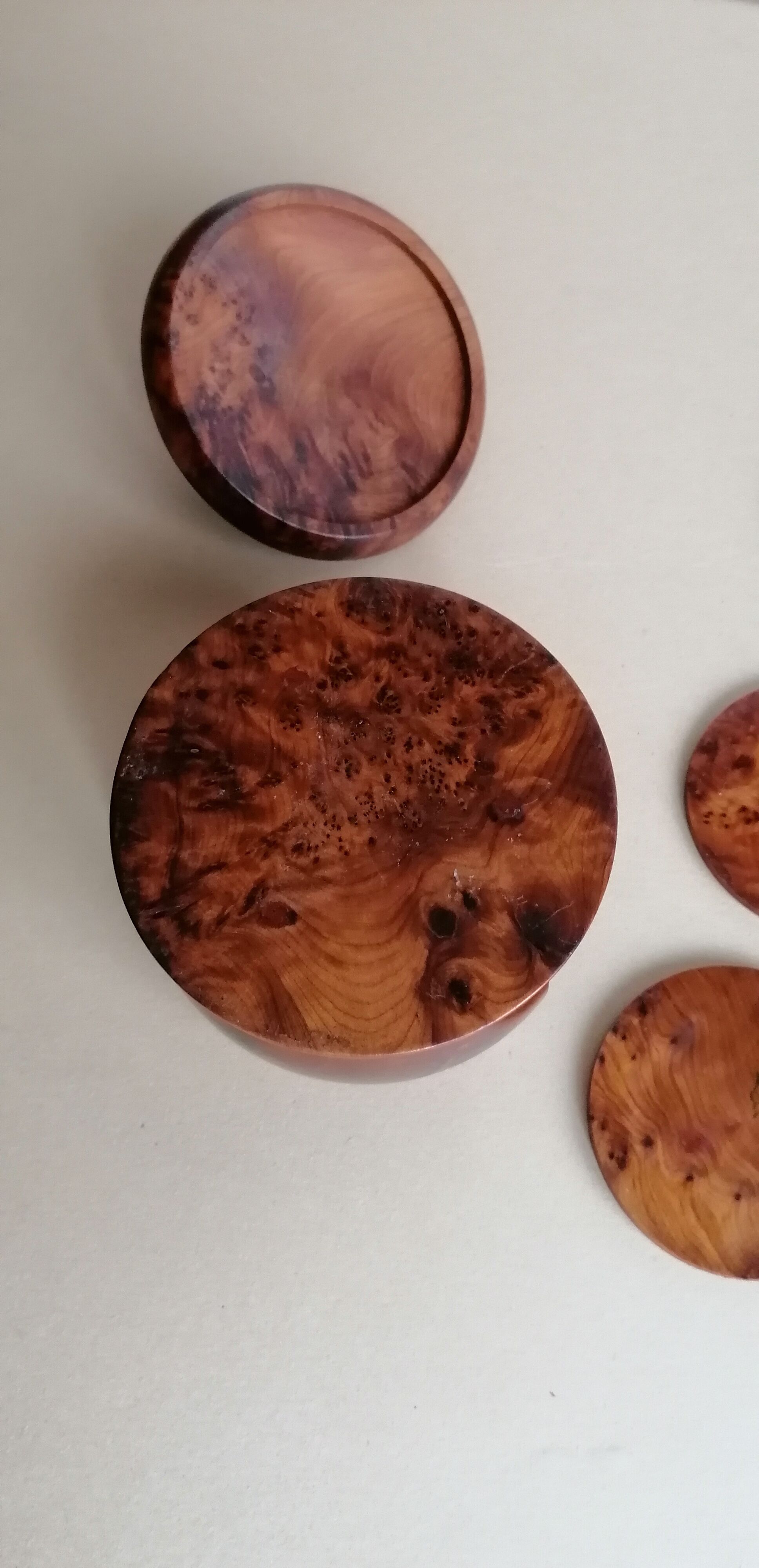 12 coasters Moroccan wood