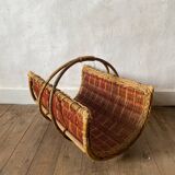 Rattan log basket