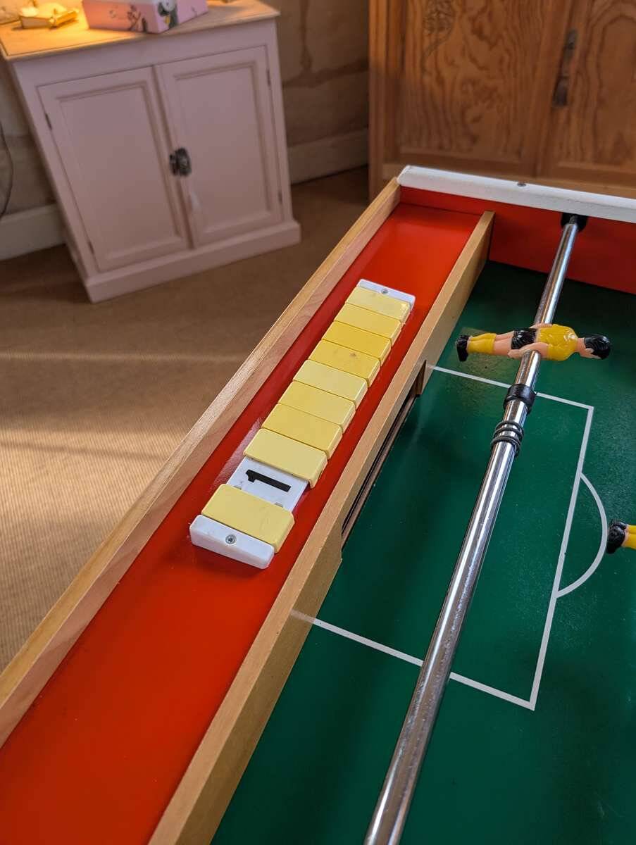 Vintage foosball table