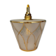 Vintage art deco tulip walker in white and golden frosted glass