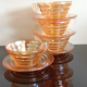 Vintage orange glass Gondolo cups