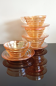 Vintage orange glass Gondolo cups