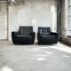 Ensemble de 2 sièges individuels/fauteuils/sièges club vintage