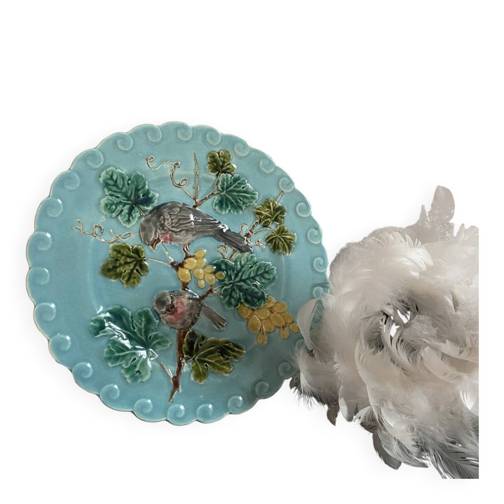 Majolica plate Sarreguemines