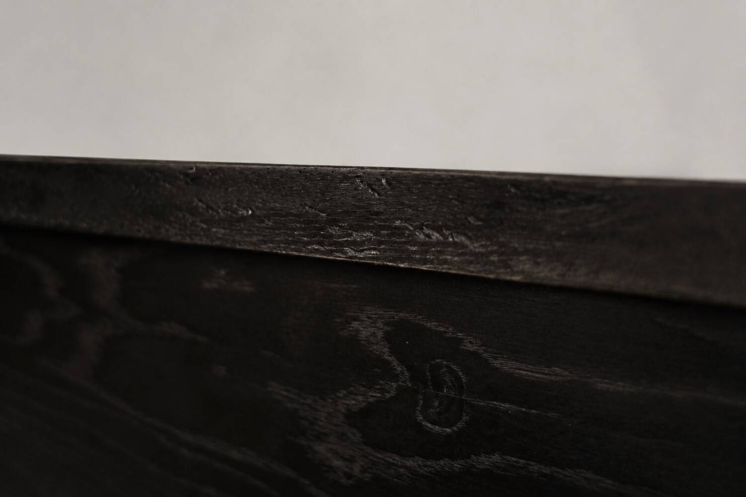 Mid-Century Modern Scandinavian Dark Oak Sideboard with Metal Handles