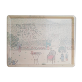 Plateau en fibre de verre Alpac France Sylvie Hétreau Camaieu vintage