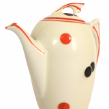 Teapot 50s black and red Bavaria